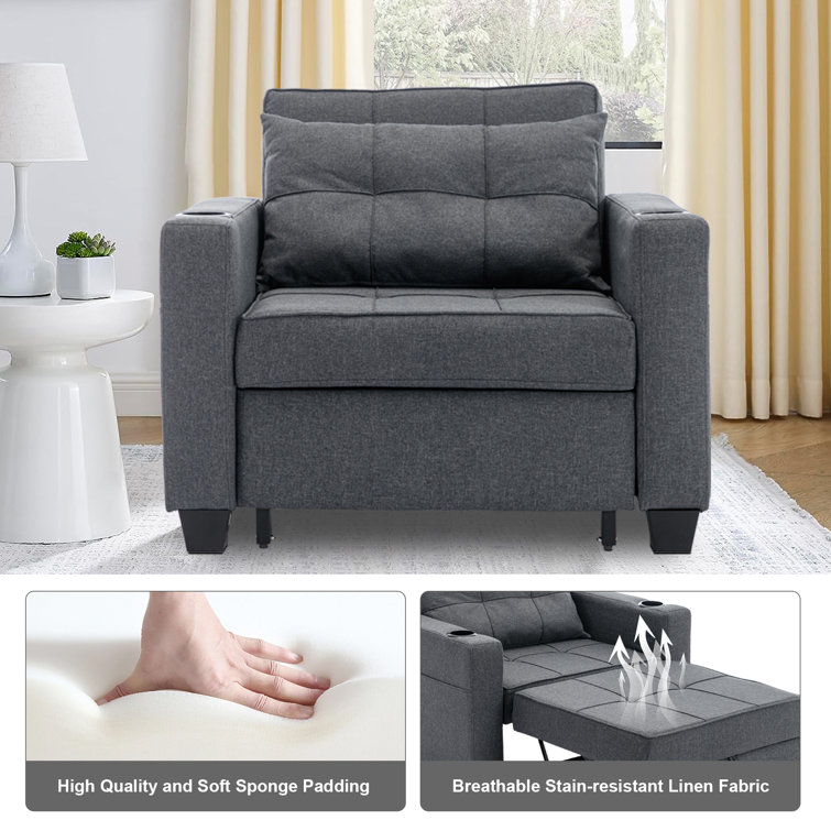 Rochers convertible sleeper chair store ebern designs upholstery